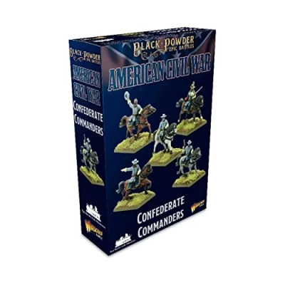 Afbeelding van Confederate Commanders Epische schaal Miniaturen voor Zwart Poeder van Warlord Games Zeer gedetailleerde Amerikaanse Burgeroorlog Tafel Top Wargaming