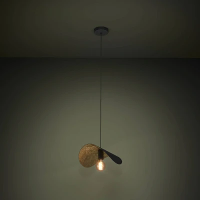 Afbeelding van Stars of Light Zwarte hanglamp Saceda met goud Ø 41cm 390392