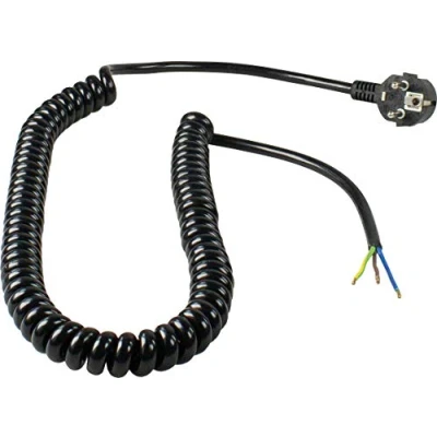Afbeelding van as Schwabe 70424 Aansluiting Opgerolde Kabel, 230 V, Uitschuifbaar Tot 2,5 meter, Zwart