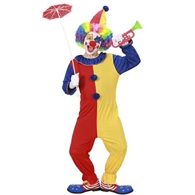 Afbeelding van &quot;Clown&quot; (jumpsuit, hoed) (158 cm/11 13 jaar)