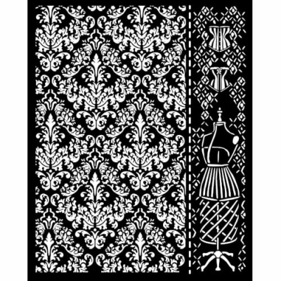 Afbeelding van Stamperia Brocante Antiques Thick Stencil 20x25cm Mannequin (KSTD161)