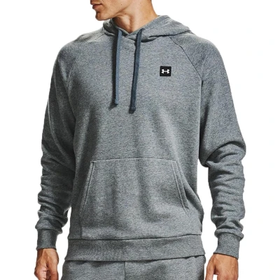 Afbeelding van Under Armour Rival Hoodie Hoodie, Heren, Maat: Small, Pitch gray light heather