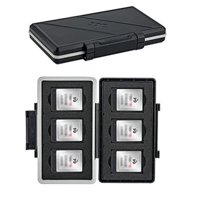 Afbeelding van XQD kaarthouder met 6 vakken, waterbestendig, schokbestendig, voor Nikon Z6 Z7 D4 D850 D5 D500 D4S Panasonic Lumix DC S1R S1