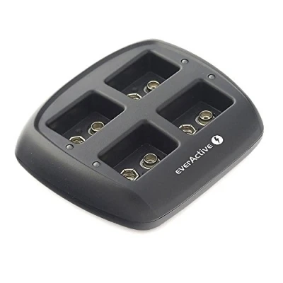Afbeelding van everActive NC 109 batterijlader voor 4x 9 volt 9V NiMH oplaadbare batterijen