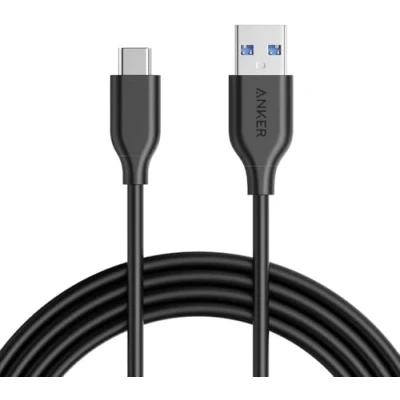 Afbeelding van Anker Powerline 1,8 m USB C naar 3.0 kabel, 56 k ohm pull upweerstand voor Type apparaten: Oculus Quest, Galaxy S9, S10, MacBook, LG V20 G6, Xiaomi 5 en meer, zwart