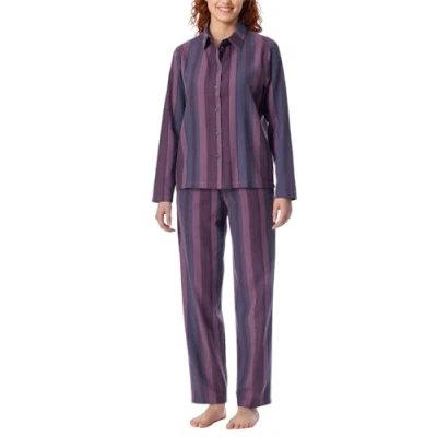 Afbeelding van Schiesser Damespyjama set lang met knoopsluiting Modal Katoen Mix Modern Nightwear pyjamaset, Multicolor 5_181896, 40