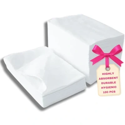 Afbeelding van LALILL Wegwerphanddoeken voor pedicure, 100 stuks, handdoekenset, wit, van cellulose, pedicure behandelingen, 50 x 40 cm
