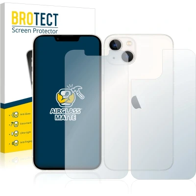 Afbeelding van BROTECT Screenprotector voor Apple iPhone 13 (Voor+Achter) Folie Beschermfolie Beschermglas matte
