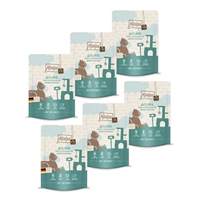 Afbeelding van MjAMjAM premium natvoer voor katten Quetschie puur vleesgenot goede pure kalkoen, pak van 6 (6 x 300 g), graanvrij met extra vlees