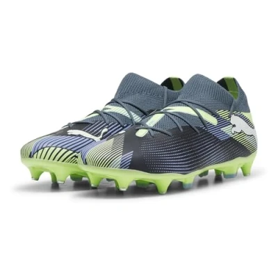 Afbeelding van Puma Future 7 Match MXSG Voetbalschoenen met metalen noppen, Heren, Maat: 46.5, Gray skies/white/fizzy apple Textiel/ synthetisch