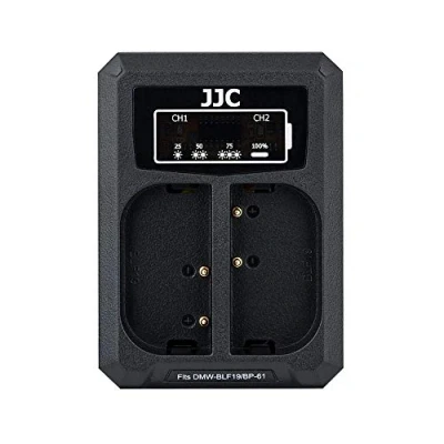 Afbeelding van JJC USB Dubbele Oplader Acculader voor Panasonic DC S5, S5 II, IIX, GH6 GH5s GH5 GH4 GH3, Sigma sd Quattro, Quattro H Camera‘s DMW BLF19 en BP 61 Accu