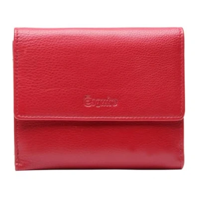 Afbeelding van Esquire Leren Portemonnee Viktoria Wallet With Flap Red Donkerrood