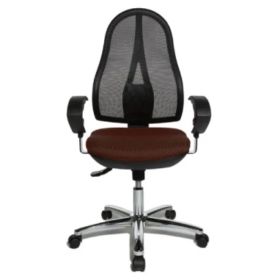 Afbeelding van Topstar Bureaustoel Open Point SY Deluxe incl. in hoogte verstelbare armleuningen donkerbruin