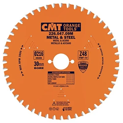 Afbeelding van CMT Orange Tools 226.047.09M Metalen cirkelzaag 216 x 2,2 30 z 48 fwf 8 graden