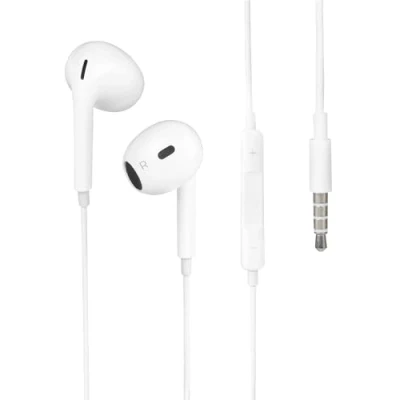 Afbeelding van Nuvance Oortjes met Draad 3.5mm Jack Aansluiting In Ear Oordopjes en Microfoon Wit