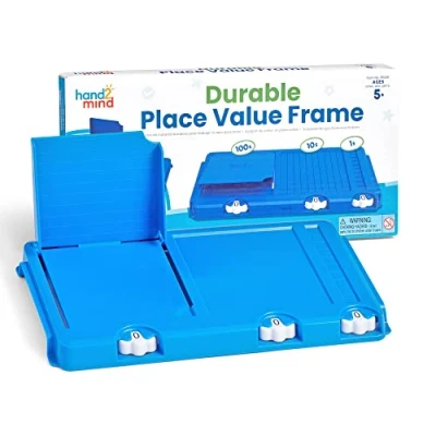 Afbeelding van Learning Resources duurzaam plaatswaardeframe, basis tien frames, plaatswaardeblokken, wiskundige manipulatiemiddelen, 10, plastic blokken frame, wiskunde, 3+