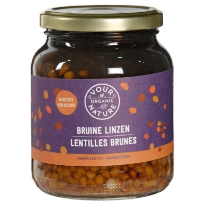Afbeelding van 3x Your Organic Nature Bruine Linzen Bio 360 gr
