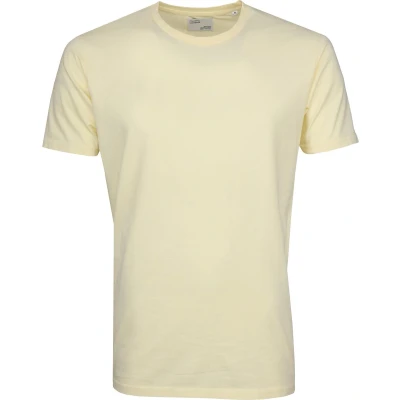 Afbeelding van Colorful Standard T Shirt Soft Yellow maat M Heren met Regular fit Pasvorm Duurzaam Suitable Herenkleding