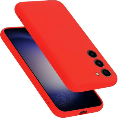 Afbeelding van Cadorabo Hoesje geschikt voor Samsung Galaxy S23 PLUS Case in LIQUID ROOD Beschermhoes TPU silicone Cover