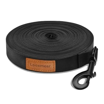 Afbeelding van Looxmeer hondenriem, 3m /5m /10m /15m /20m /25m /30m Robuuste hondenriem trainingslijn met opbergtas, polsband en D karabijnhaak
