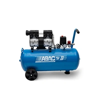 Afbeelding van ABAC Stille luchtcompressor EASE AIR 50, olievrije luchtcompressor, maximale druk 8 bar, vermogen 1 pk, tank 50 liter, geluidsniveau 59 dB