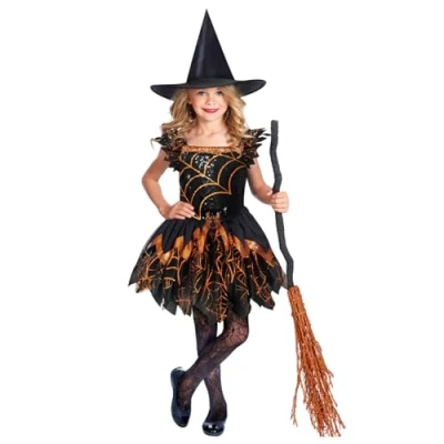 Afbeelding van Amscan 9911969 Meisjes Spookachtige Spider Heks Halloween Kostuum 6 8 Jr