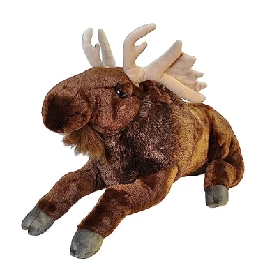 Afbeelding van Wild Republic 17342 19324 Jumbo pluche eland, grote knuffeldier, dier, cuddlekins, 76 cm