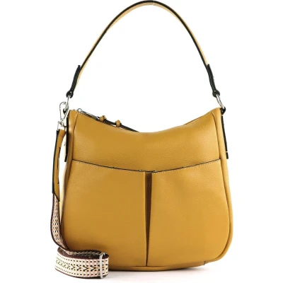 Afbeelding van FREDsBRUDER Leren Schoudertas Bloomfield Hobo Sunny Yellow Mosterdgeel