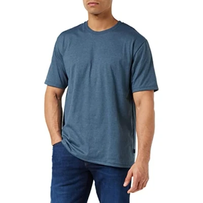 Afbeelding van Trigema T shirt Deluxe katoen, Jeans melange, M