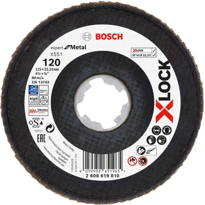 Afbeelding van Bosch Accessories 2608619810 X551 Lamellenschijf Diameter 115 mm Boordiameter 22.23 1 stuk(s)