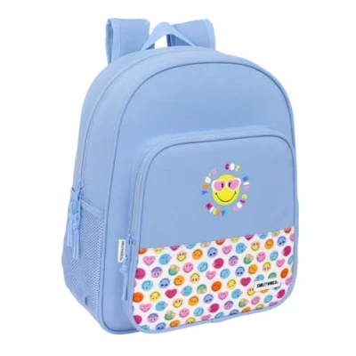 Afbeelding van Schoolrugzak Smiley Joyful Blauw Multicolour 32 x 38 12 cm