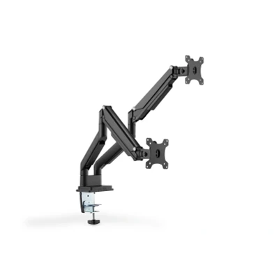 Afbeelding van Schermtafel Support DIGITUS Soporte de monitor universal doble con muelle neumático y fijación a presión