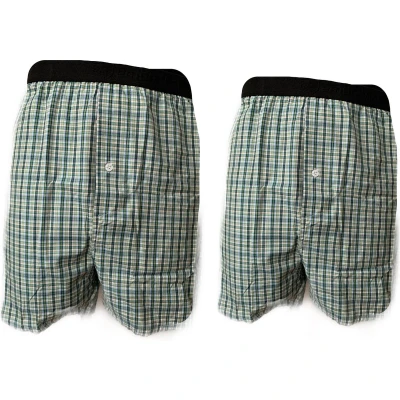 Afbeelding van Embrator 2 stuks mannen Boxershort geruit lime 3XL
