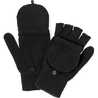 Afbeelding van Vingerloze Handschoenen Wanten winter Acryl One size Zwart