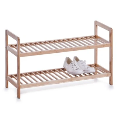 Afbeelding van Zeller Schoenenrek bamboe 2 laags 70 x 26 40 cm Schoenenrekken
