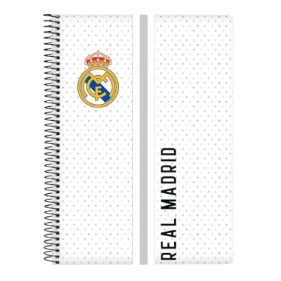 Afbeelding van Notitieboekje Real Madrid C.F. Wit Grijs A5 80 Lakens