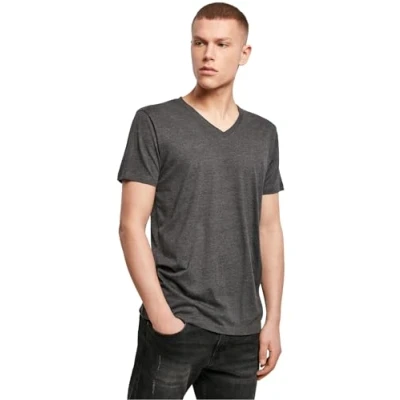 Afbeelding van Build Your Brand Heren T Shirt Light Tee V hals, bovendeel met hals voor mannen verkrijgbaar in vele kleuren, maten S 5XL