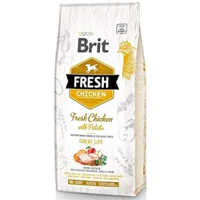 Afbeelding van Brit Fresh Chicken with Potato Adult 2,5 kg