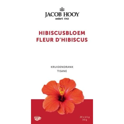 Afbeelding van Jacob Hooy Hibiscus Thee 20 theezakjes