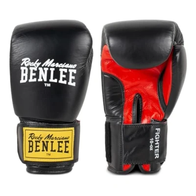 Afbeelding van BENLEE Rocky Marciano Leren Bokshandschoen &quot;Fighter&quot;, Zwart/Rood, 12 oz