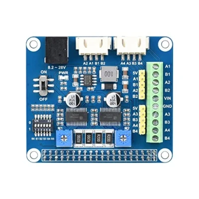 Afbeelding van HRB8825 Stepper Motor HAT Support Raspberry Pi Series Board/Jetson Nano, Drives Two Motors, 6 beschikbare microstepping modi