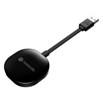 Afbeelding van Motorola Sound, MA1 Draadloze Android auto adapter, directe verbinding van smartphone naar scherm, met eenvoudige installatie, plug in USB inclusief veilige gelpad