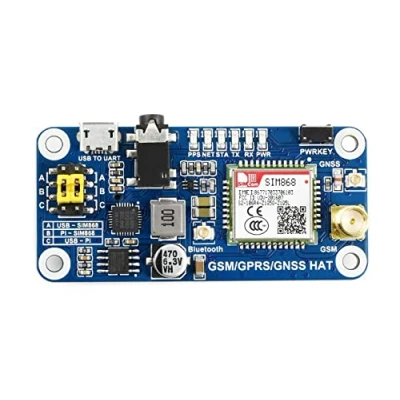 Afbeelding van Waveshare Raspberry Pi GSM/GPRS/GNSS HAT Expansion Board with Low Power Consumption Based on SIM868 Compatible 2B 3B Zero W