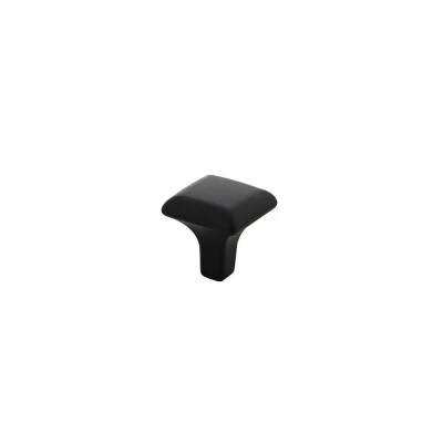 Afbeelding van Meubelknop vierkant 25 x 25mm mat zwart