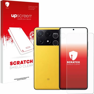 Afbeelding van upscreen Screenprotector voor Xiaomi Poco X6 Pro (Voor+Camera) Folie Beschermfolie transparant