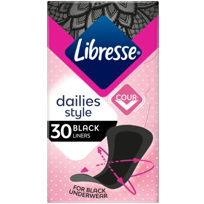 Afbeelding van Libresse Inlegkruisjes Zwart 30ST