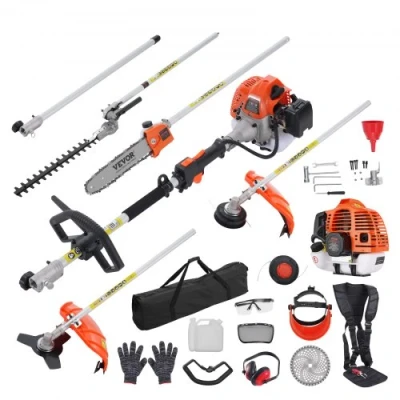 Afbeelding van VEVOR 6 in 1 heggenschaar benzine 33CC met lange steel 0,8L