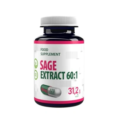 Afbeelding van Salie 6.000 mg equivalent (100 van 60:1 extract) 120 veganistische capsules, 3rd Party Lab getest, hoge sterkte supplement