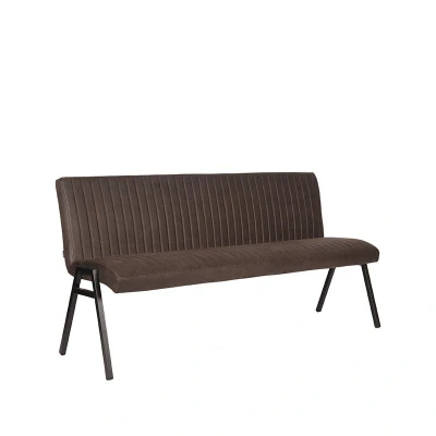 Afbeelding van LABEL51 Matz eetkamerbank 175cm antraciet Stof