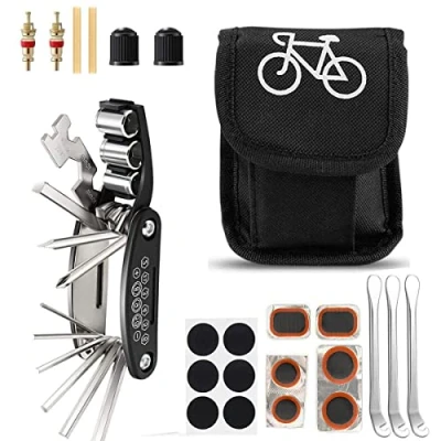 Afbeelding van MMOBIEL Fiets Band Reparatie Set Inclusief 16 in 1 Multi Tool Banden Lichters